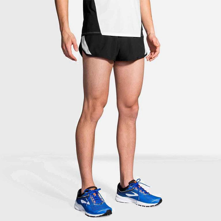 Brooks Go-To 2 Split Israel - Men's Running Shorts - Grey (48072-OWHK)